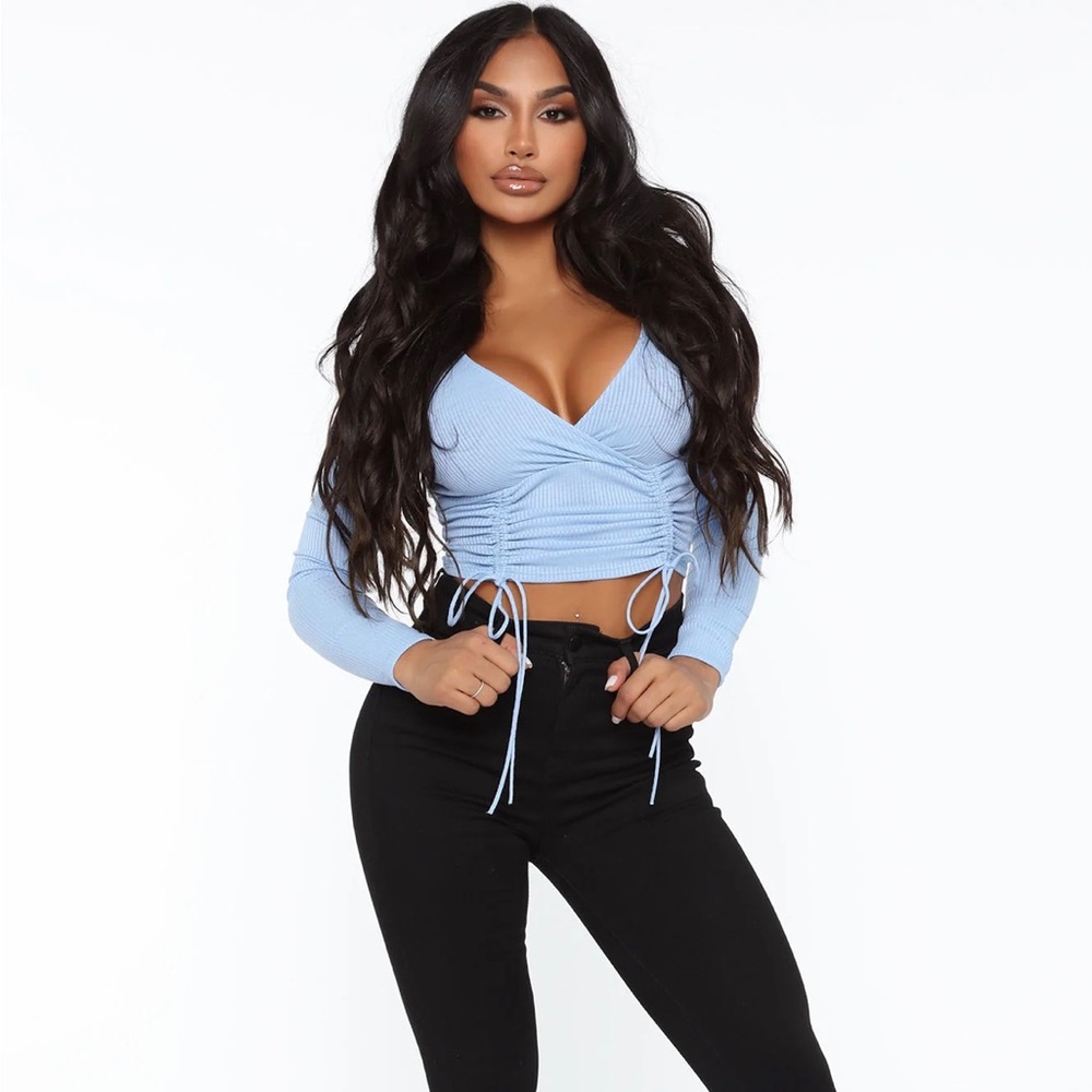 Shein blue top
